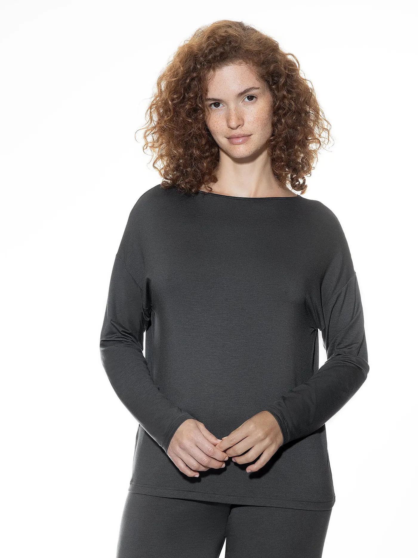 MEY | Pyjamashirt PURE CHIC thunder grey | 